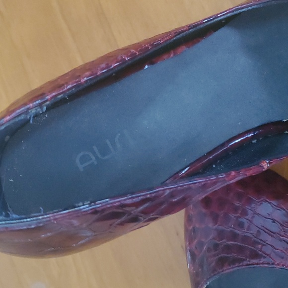 Auri Ruby snake skin platform heels - Picture 2 of 6